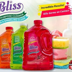 Bliss All Purpose Cleaner (Cherry Blossom) 1 Gallon -The Cherry Blossom fragrance leaves an irresistible scent your family and guests will notice. It comes in a convenient, easy-pour bottle and is easy to use - 76950318952 Bliss All Purpose Cleaner (Cherry Blossom) 1 Gallon -The Cherry Blossom fragrance leaves an irresistible scent your family and guests will notice. It comes in a convenient, easy-pour bottle and is easy to use - 76950318952